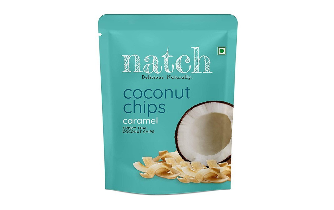 Natch Coconut Chips Caramel (Crispy Thai Coconut Chips)   Pack  40 grams